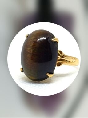 Tigers Eye 14KYG Ring